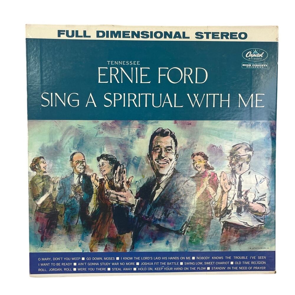 Vintage 1960 Tennessee Ernie Ford Sing A Spiritual With Me Book LP Vinyl Record - Picture 3 of 3